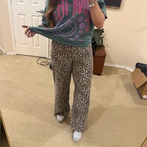 American Eagle  Leopard Print Pants